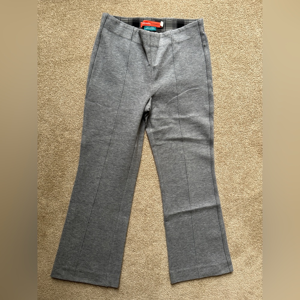 Anthro Double-Knit Cropped Flare Pants - Picture 3 of 7
